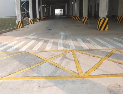 张掖张掖厂区道路标线施工