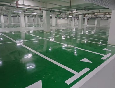 张掖张掖小区停车场标线